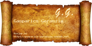 Gasparics Geraszim névjegykártya